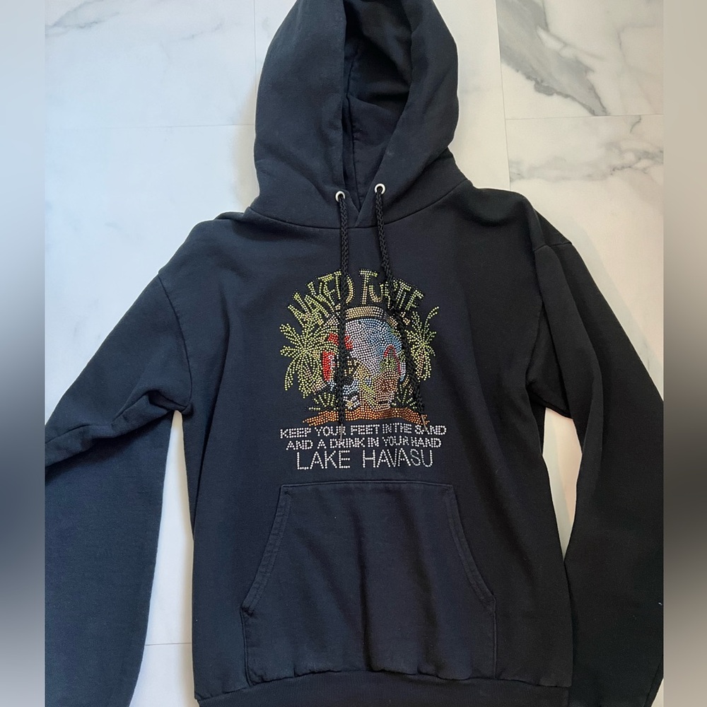 Rinestone hoodie naked turtle
